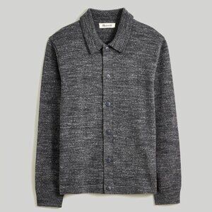 Madewell Mens Button-Front Sweater Jacket Cardigan NWT Large Heather Coal